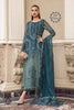 Maria B 3Pcs Blue Chiffon Tie & Die Chiffon Dress