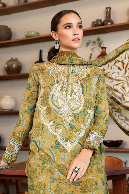 Maria B. M Prints Green Lawn Dress