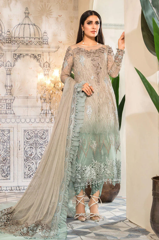 Maria B Tie & Die Chiffon Dress