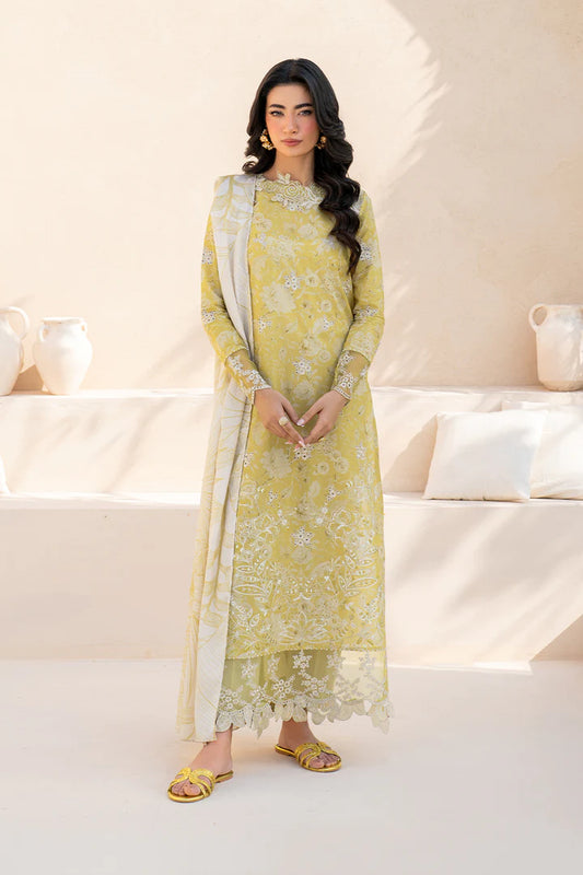 Iznik 3Pc Embroidered Chickenkari Lawn Dress
