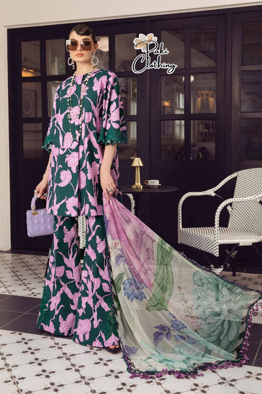 Maria B Green MPrint Lawn Dress