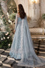 Maria B Ice Blue Couture Net Embroidered Frock