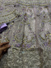 Elaf Purple Organza Hand Made Crystal Work Bridal Frock - Maxi