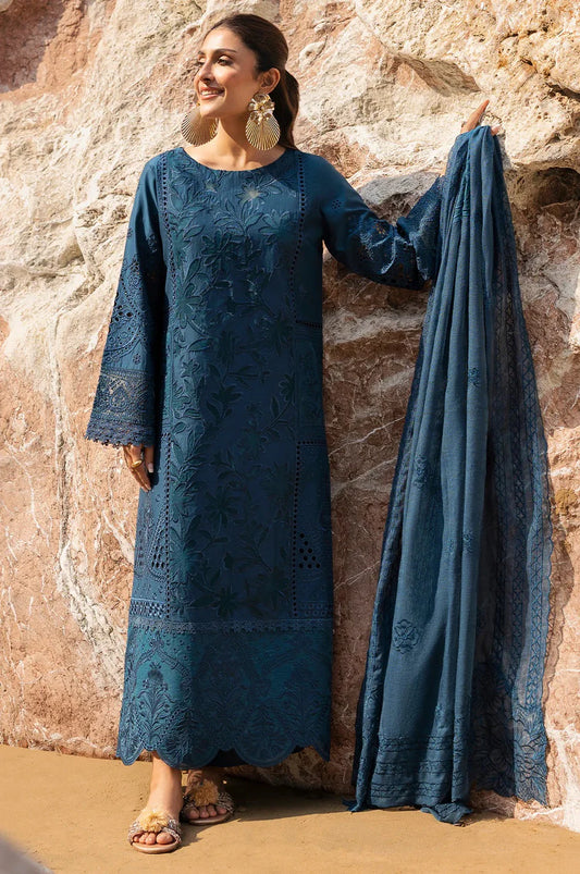 Mahnur Laser Work Luxury Lawn Embroidered Dress