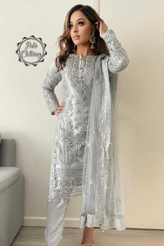 Gulaal Silver Net Dress