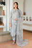 Baroque 3Pc Embroidered Lawn Dress with Organza Dupatta