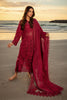 Qalamkar Red Luxury Chickenkari Lawn Dress