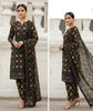 Aneela Black 3Pc Embroidered Chundri Lawn Dress