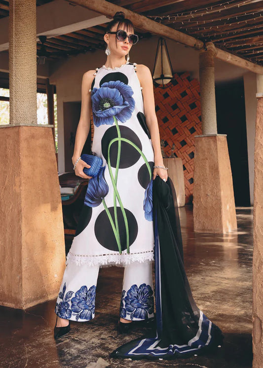 Maria B MPrint Embroidered Lawn Dress D13A26