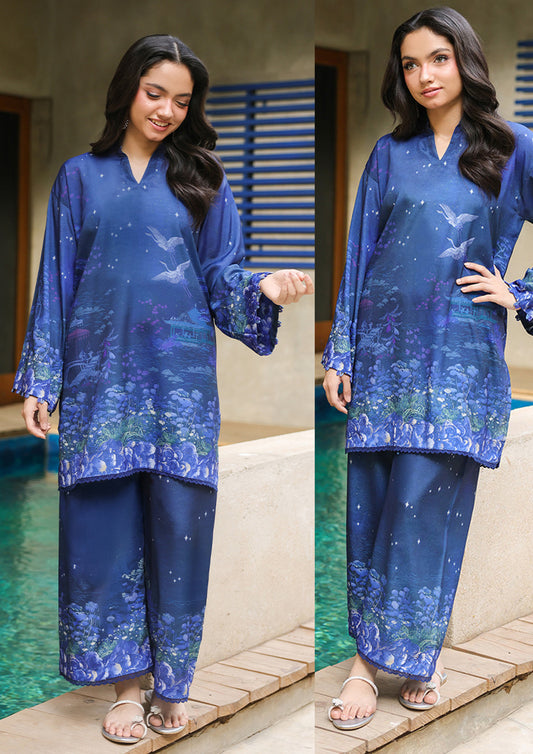 Lulusar 3 Piece Digital Shamooz Silk Dress
