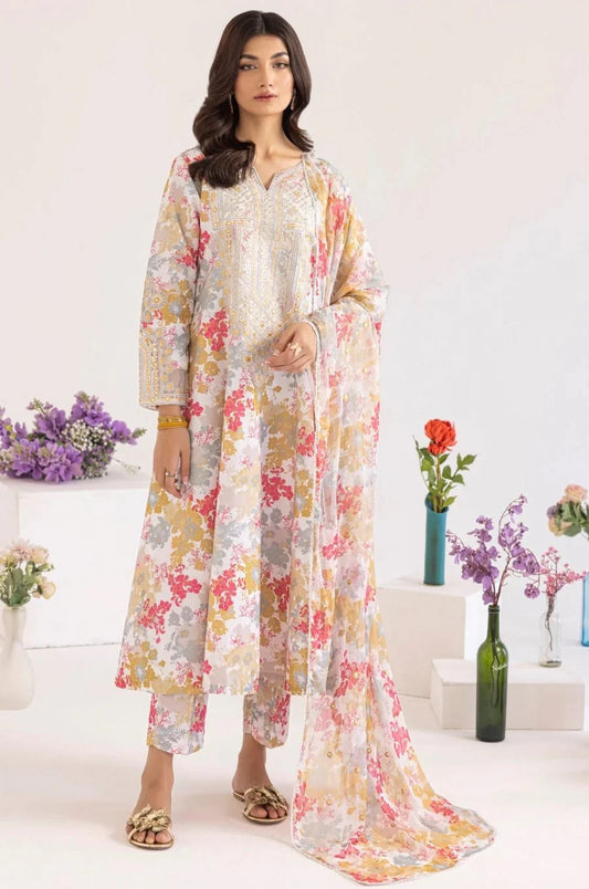 Mohagni 3Pcs Embroidered Lawn Dress