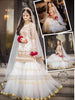 Mahnoor 4Pcs White Net Gharara