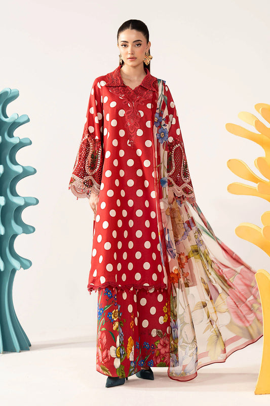 Maria B MPrints Lawn Embroidered Dress D 3008 B