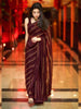 Maryam Nafees Mehroon Chiffon Saree