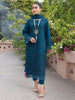 Kahf Zinc Blue Lawn Chickenkari Dress