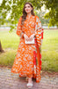 Aneela's orange Embroidered Luxury Lawn 3Pc Dress