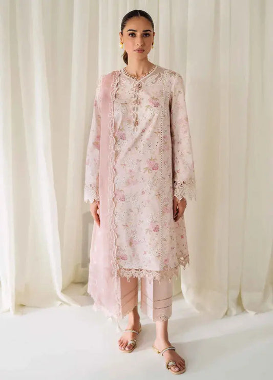 Qalamkar 3Pcs Chickenkari Embroidered Lawn Suit | Unstitched