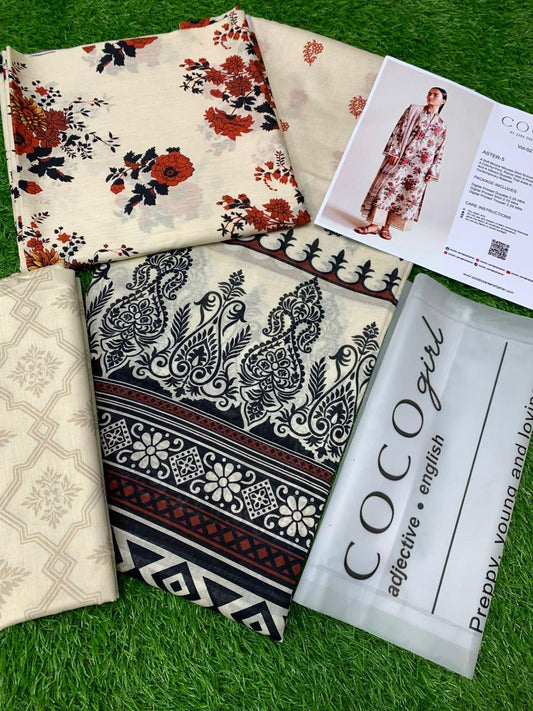 ZARA SHAHJAHAN COCO LAWN DIGITAL PRINT 3PC DRESS-3