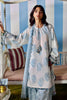 Side view showcasing printed dupatta drape and sleeve borders of Maria B M Prints 3009-A by pkclothing.pk⁠