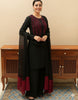Lulusar Black Hand Embellished Silk Dress