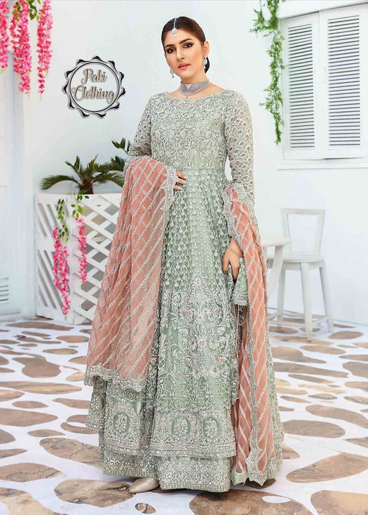 Elan Green Bridal Net Frock