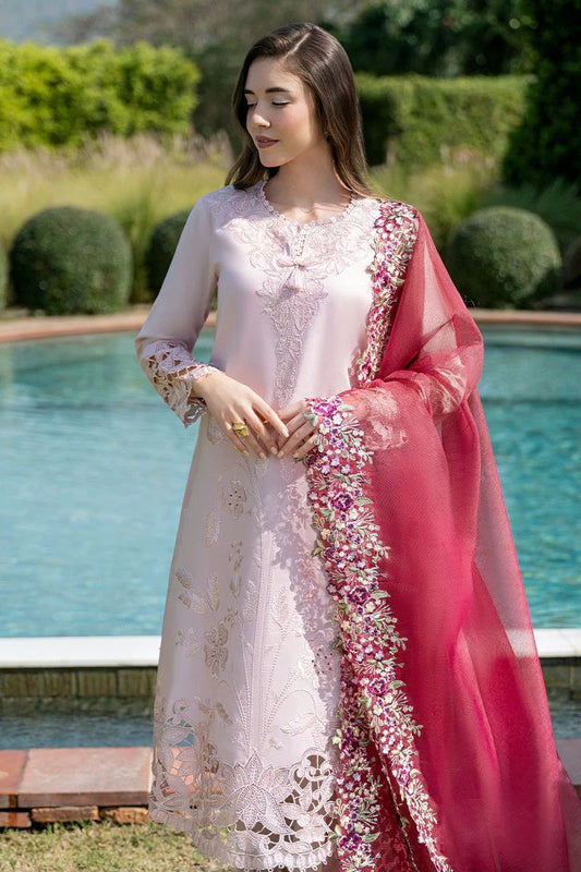 Mushq Pink Chickenkari Lawn Dress