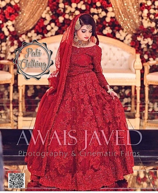 Awais Jawed Net Frock