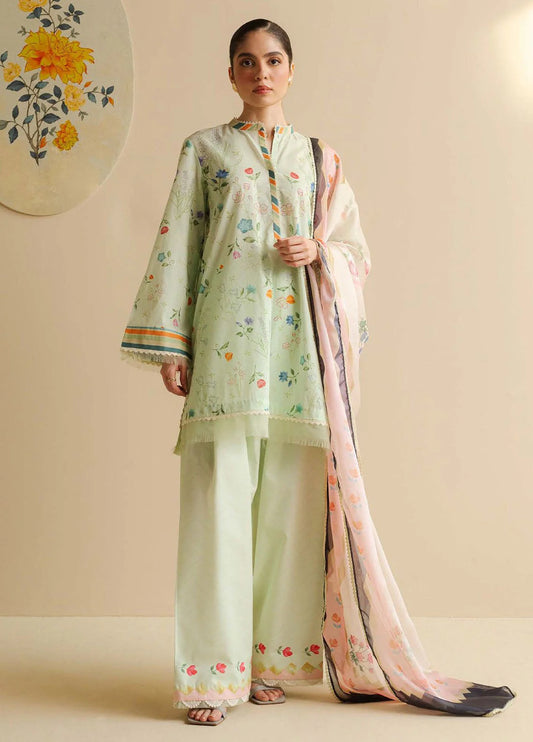 ZARA SHAHJAHAN COCO LAWN DIGITAL PRINT 3PC DRESS-4