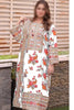 Aneelas Shamoz Silk Embroidered White 3 Pc Dress