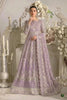 Elaf Purple Organza Hand Made Crystal Work Bridal Frock - Maxi