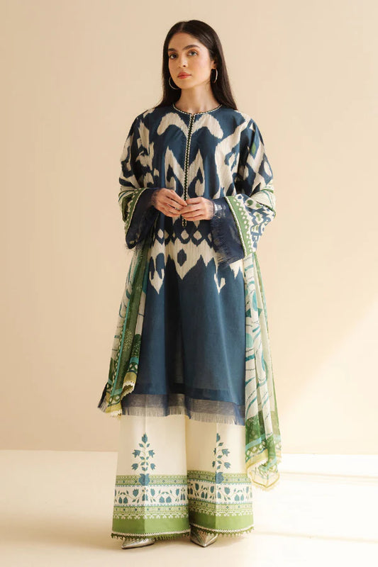 ZARA SHAHJAHAN COCO LAWN DIGITAL PRINT 3PC DRESS-1