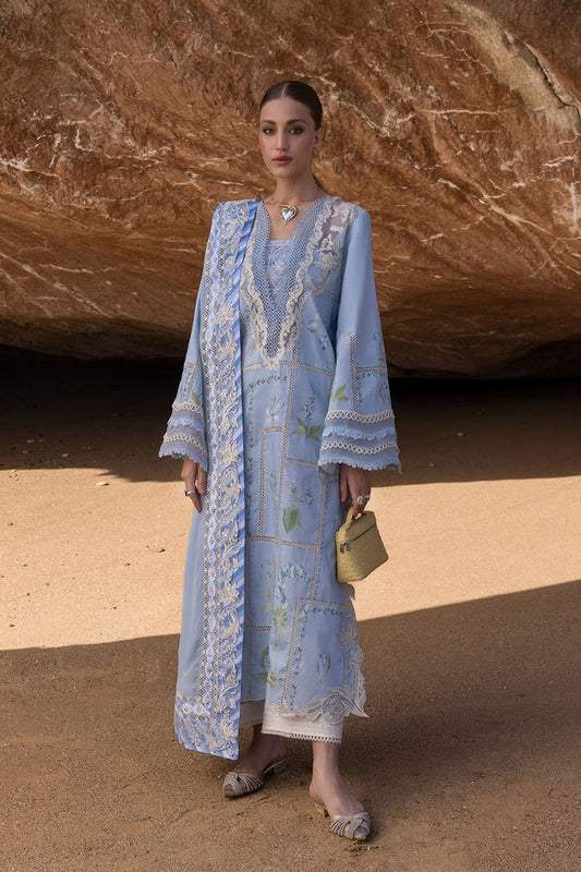 Crimson Chickenkari Embroidered Lawn Dress