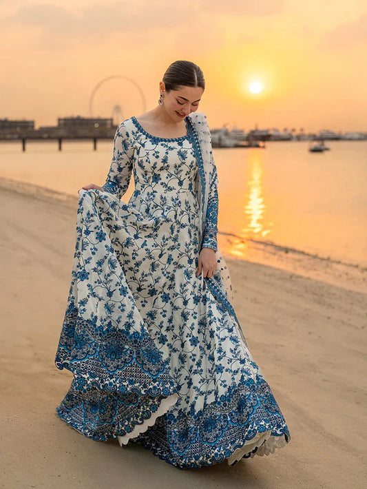 Faiza Saqlain AYA Embroidered Maxi Lawn Frock - JEHONA