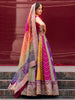 Bin Ilyas Multicolor Bridal Raw Silk Hand Embellished Frock - Maxi