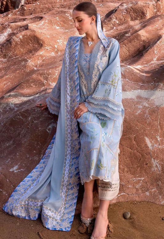 Crimson Chickenkari Embroidered Lawn Dress