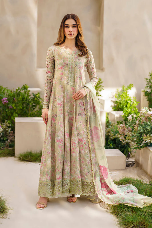 Iznik 3Pcs Chickenkari Embroidered Lawn Dress