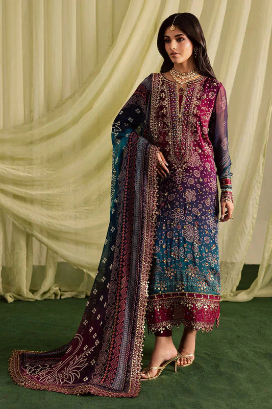 Nureh Tie N Die Chundri Embroidered Lawn Dress