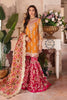 Emaan Adeel Mustard Chiffon Dress