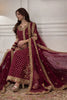 Aisha afridi Chiffon margenta bridal dress
