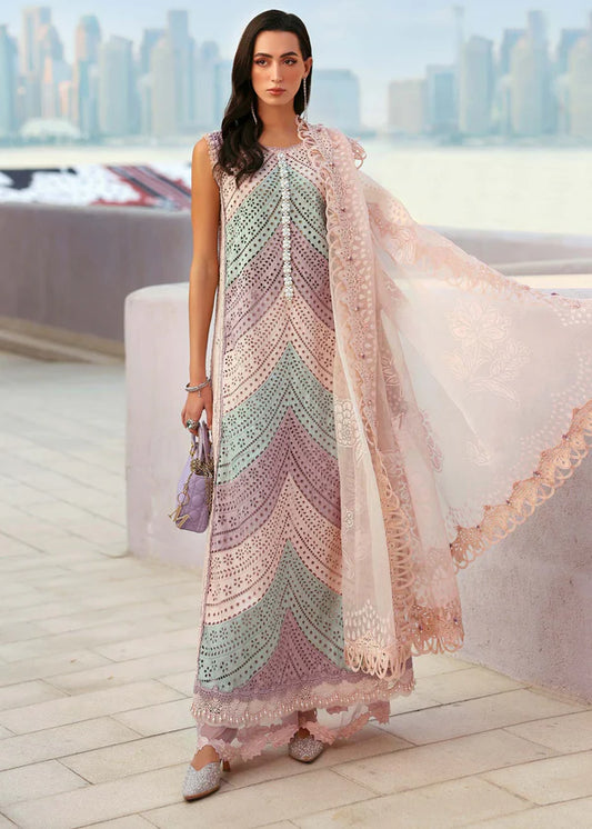 Maria B Pure Swiss Lawn Multi Chickenkari Embroidered Dress D12B26