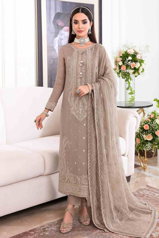Asim Jofa JHILMIL Embroidered Chiffon Dress