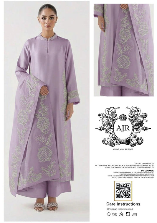 Agha Noor Sheesha Silk Embroidered & Handwork with Organza Dupatta