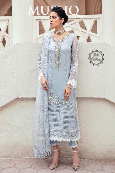 Mushq Skyblue Organza Dress