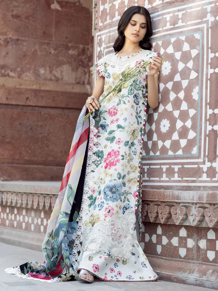 Binilyas Naqsh Naaz Lawn Embroidered Suit 001A
