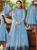 Afrozeh SkyBlue Net Frock