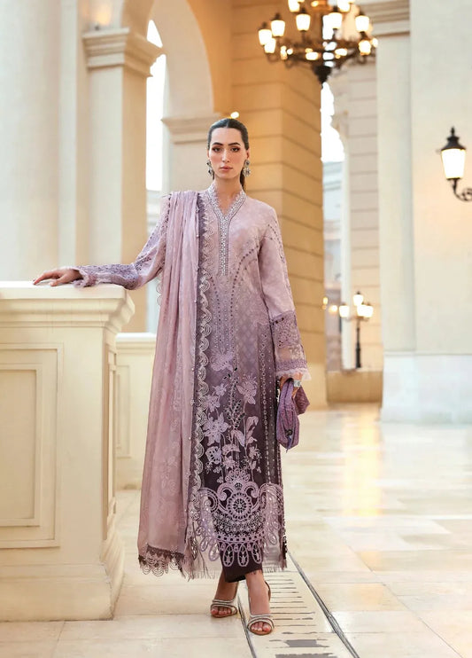 Maria B Luxury Lawn Unstitched Embroidered 3Pc Suit D-2601-B