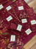 Iznik 3Piece Maroon Chickenkari Lawn Dress