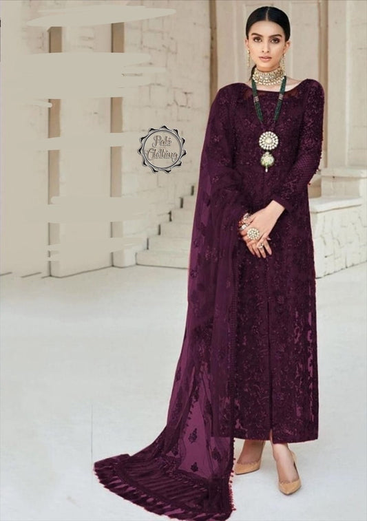 Maryam Hussain Purple Net Dress