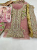 Maria B Pink Hand Embellishment Net Gharara | Unstitched