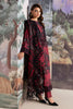Ramsha Black Red Chiffon Dupatta Lawn Emb Summer Dress